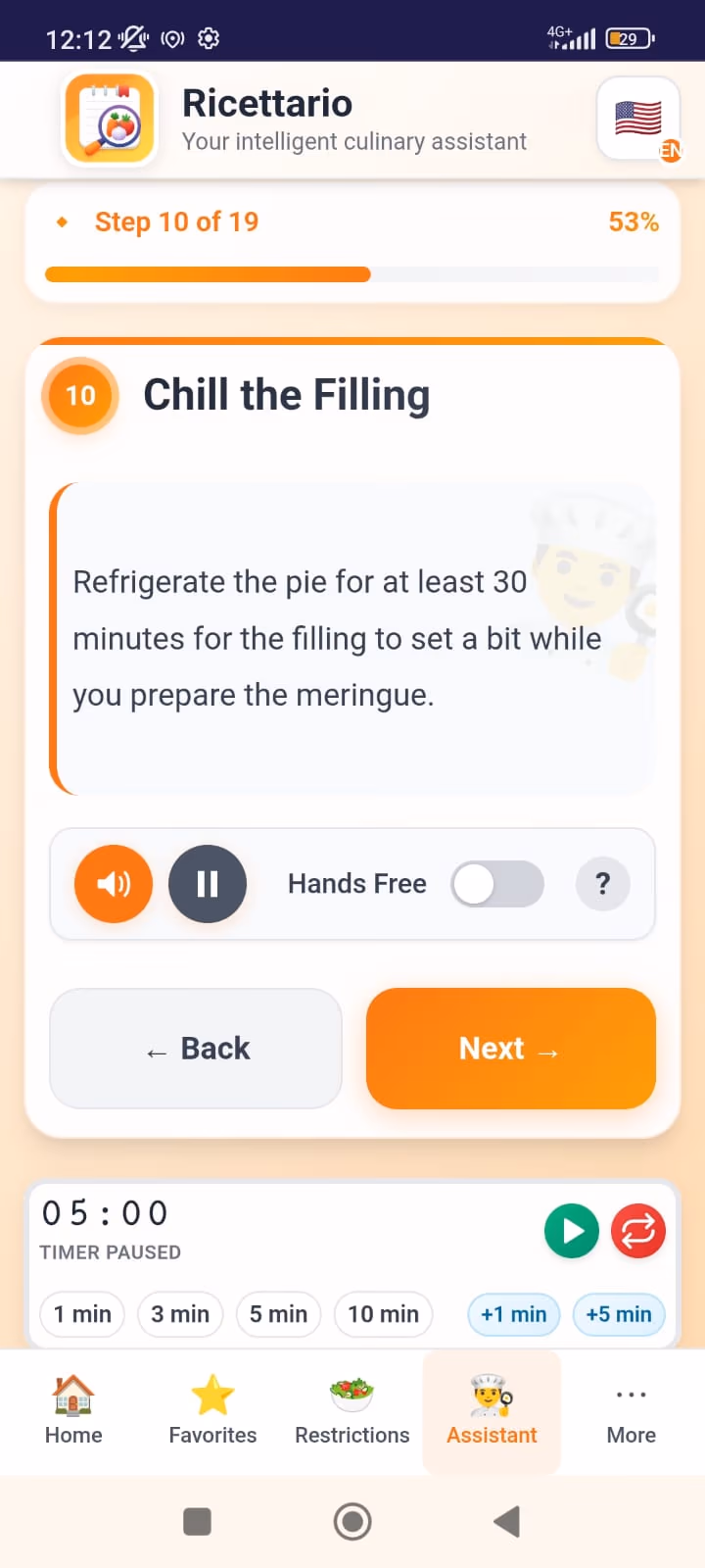 Ricettario store image with recipe creation